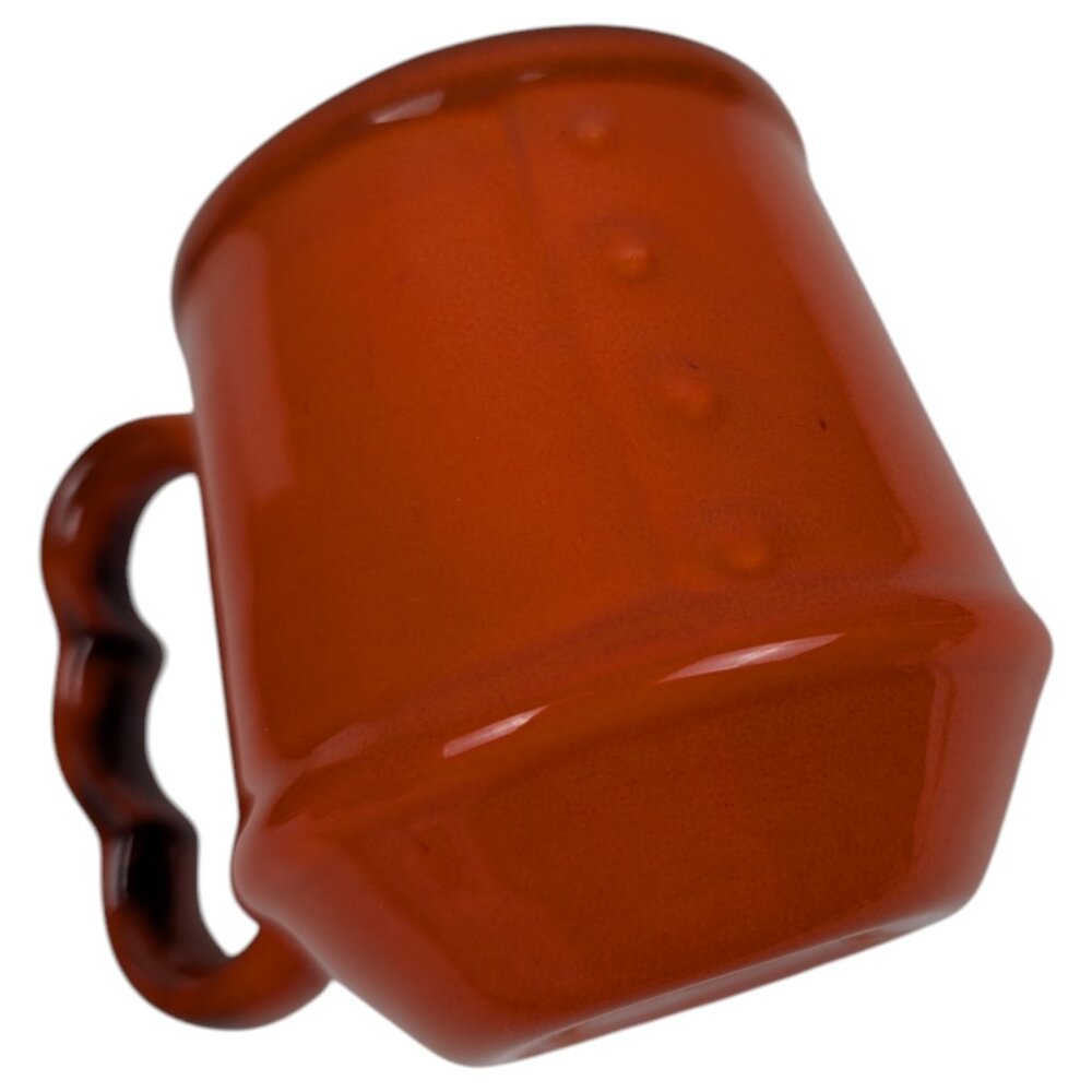 Set of 2 Metlox Poppytrail Red Rooster Small Mug 1960's Retro, Scalloped Handles - Picture 8 of 11
